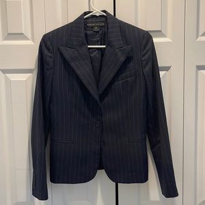 Ralph Lauren wool navy pinstripe blazer